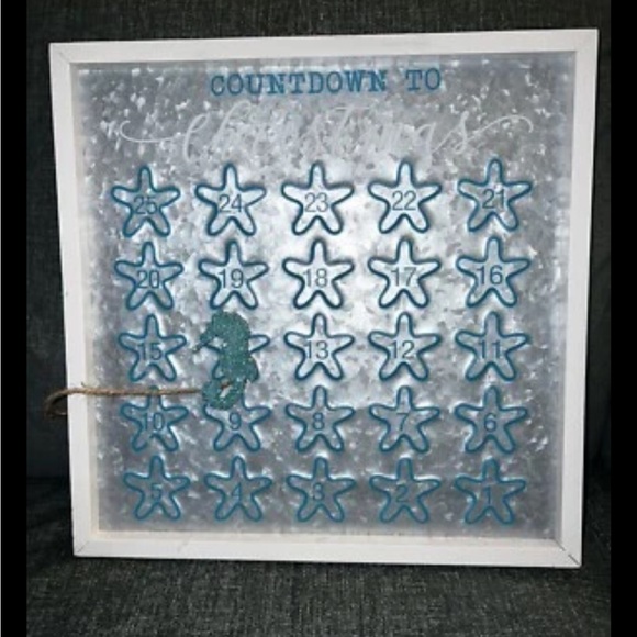 Countdown to Christmas Advent Calendar Starfish Seahorse